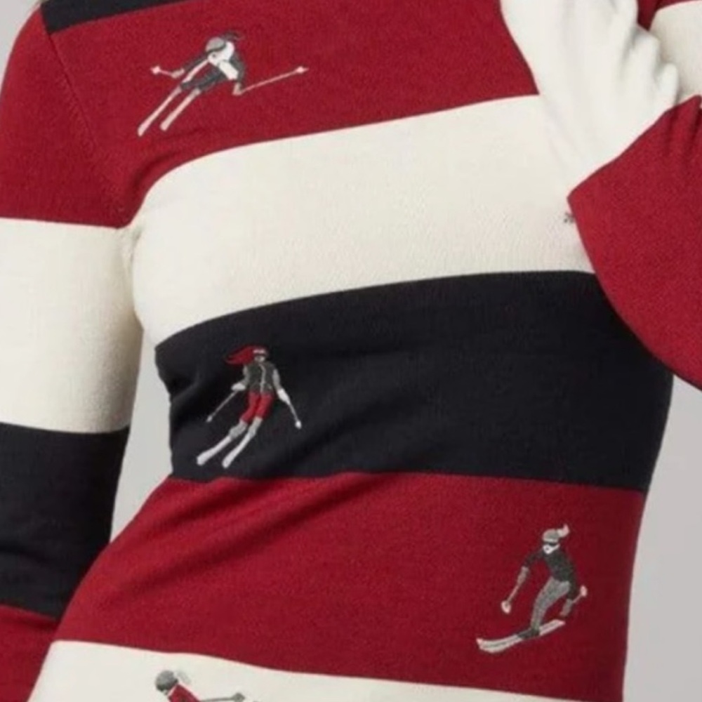 Alp N Rock Red and Black Striped Sweater